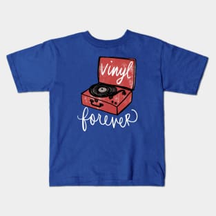 Record Player: Vintage Vinyl Forever Turntable Kids T-Shirt